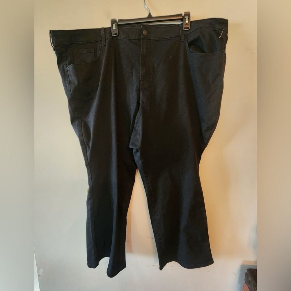 Old navy kicker boot cut mid rise black jeans size 30 plus
